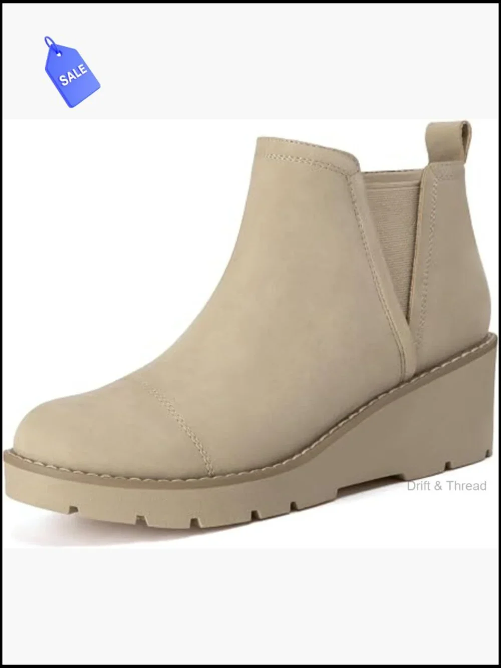 Women's Low Heel Platform Wedge Ankle Boots